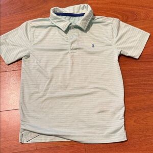 Izod Light Green Striped Kids Polo Shirt